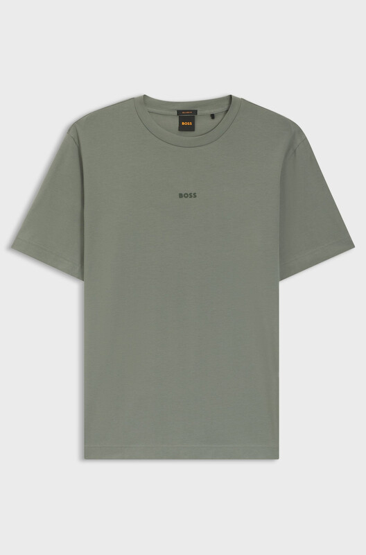 ‎Boss Boss Relaxed-fit T-shirt With A Layered Logo Print - Grey