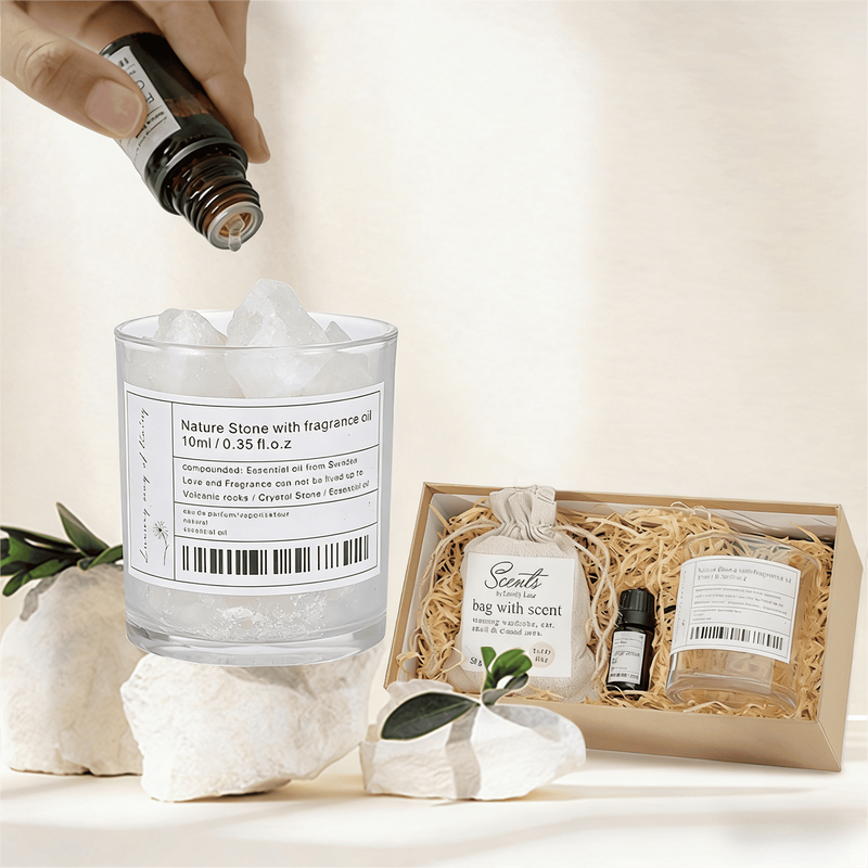 Crystal Diffuser Gift Set - White Tea Serenity (White Crystal), 380G, 1 Set