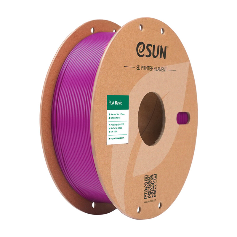 eSUN PLA-Basic 3D-printfilament 1,75 mm – Paars 1 kg, Hoge snelheid & hoge kosteneffectiviteit geüpgraded PLA 3D-filament voor de meeste printers snelle levering