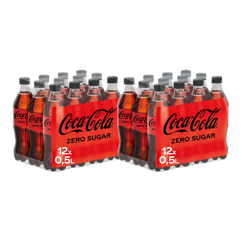 Coca-Cola Zero Sugar Cola - 12 x 500 ml x2