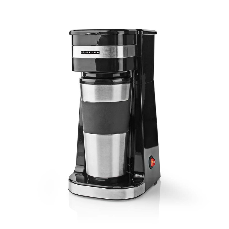 Butler Single-Serve Koffiezetapparaat | 0,4 l | 750 W | Geïsoleerde reisbeker | Automatische uitschakeling | Zwart