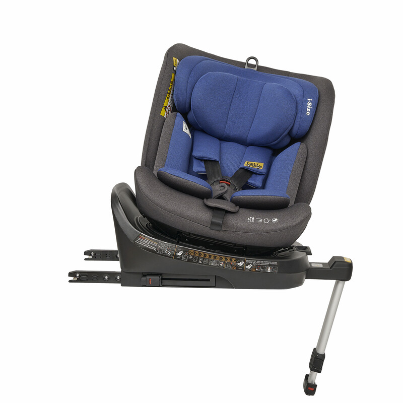 Jovikids Ranger marineblauw 360° i-Size autostoel met ISOFIX, 40–150 cm - 360° rotatie, Geschikt vanaf de geboorte tot 12 jaar, 12 hoofdsteunverstellingen, Wasbare stof - Veiligheid voorop (Blauw)