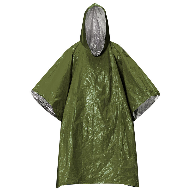 PELLIOT Multi-Purpose Emergency Raincoat – Green, Large