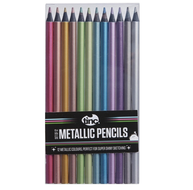 Set of 12 Metallic Pencils