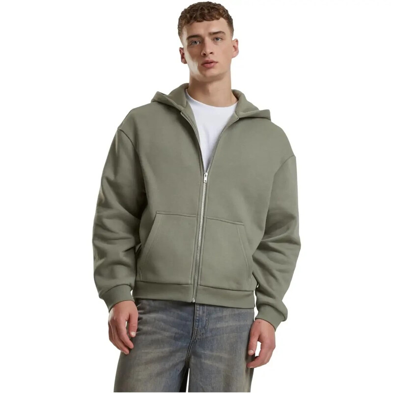 Urban Classics knusse zip-hoodie - sweat&fleecedoek - paalooch - XL