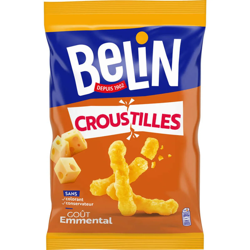 Biscuits Apéritifs Goût Emmental Croustilles Belin Le Sachet De 138 G