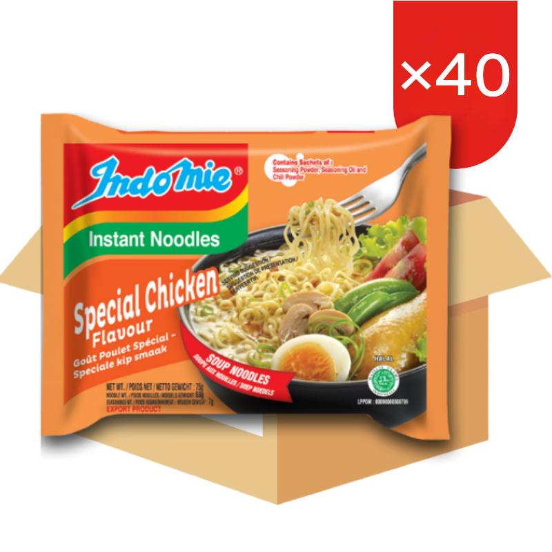 Indomie noedels speciaal kip 40x75g 1 doos