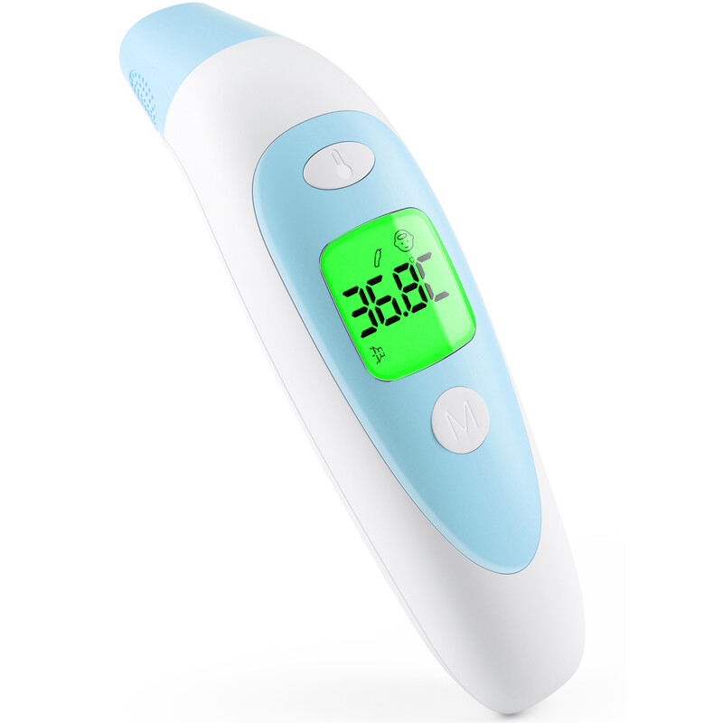 AILE Digitales Thermometer für Kinder und Erwachsene, CE-zertifiziert – MHRA-registriert – auf Genauigkeit geprüft, Fieberalarm & Lautlosmodus, 3-in-1 Stirn-/Ohr-/Objekt-Temperaturmessung