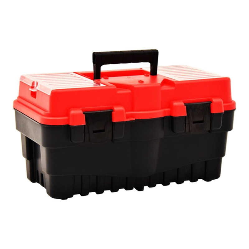 VidaXL Gereedschapskist Kunststof - Rood, 462 x 256 x 242 mm