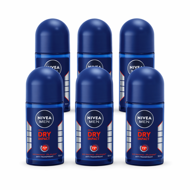 NIVEA Men Deoroller Dry Impact 50 ml (6-Pack)