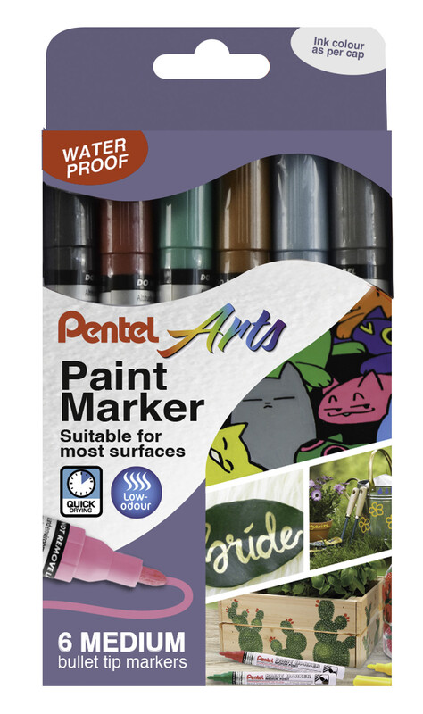 Medium Paint Marker Metallic Colours Pack of 6