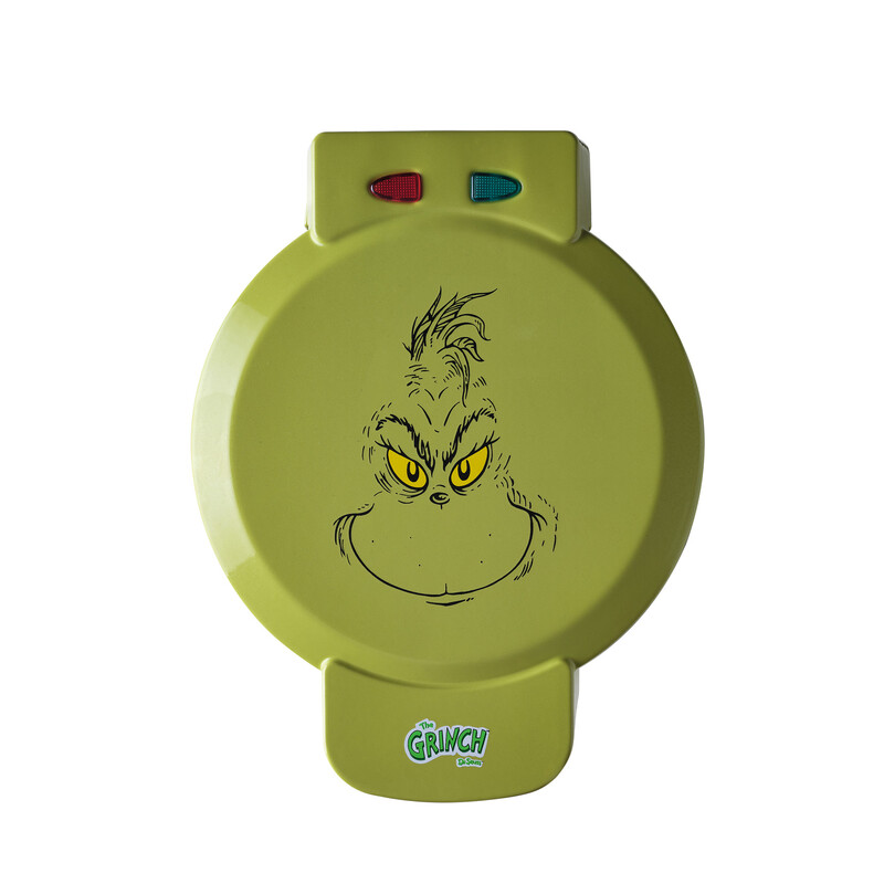 DAEWOO Specialty Appliances: The Grinch™ Large Non-Stick Waffle Maker for Festive Breakfasts and Desserts, Green SDA2807GE