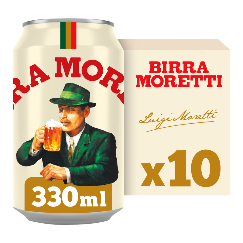 Birra Moretti Premium Lager Cans 10 x 330ml