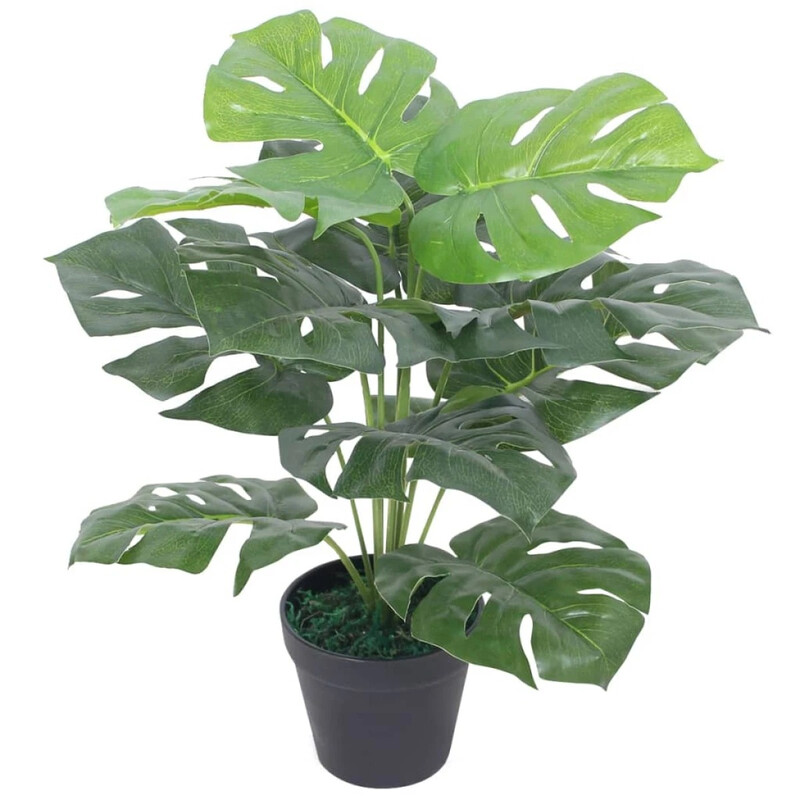 VidaXL kunstmatig monstera-plant met pot 45 cm groen