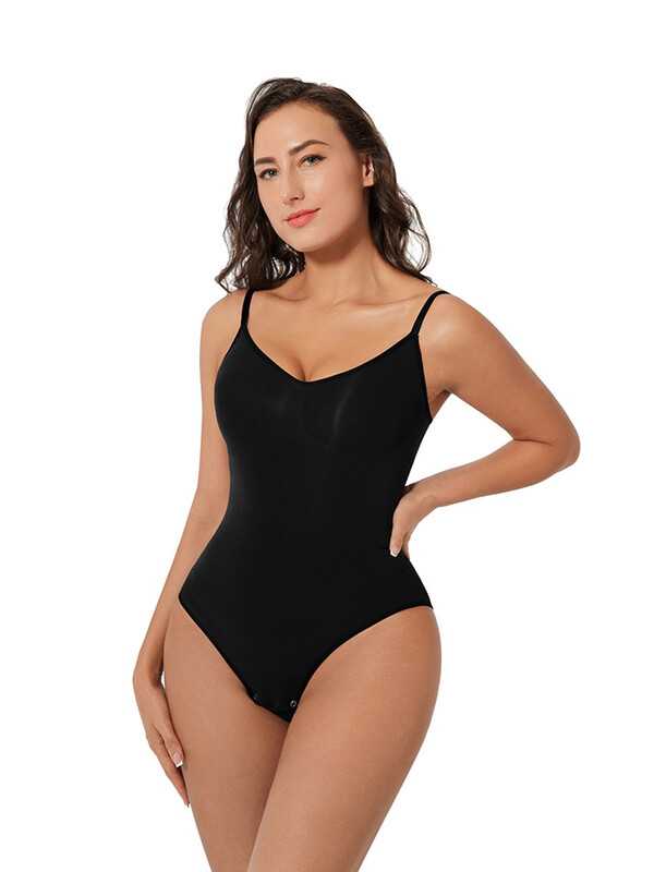 Everyday Wear Seamless Comfortable Hip-hugging Panties Ruched Bust Bodysuit for Women