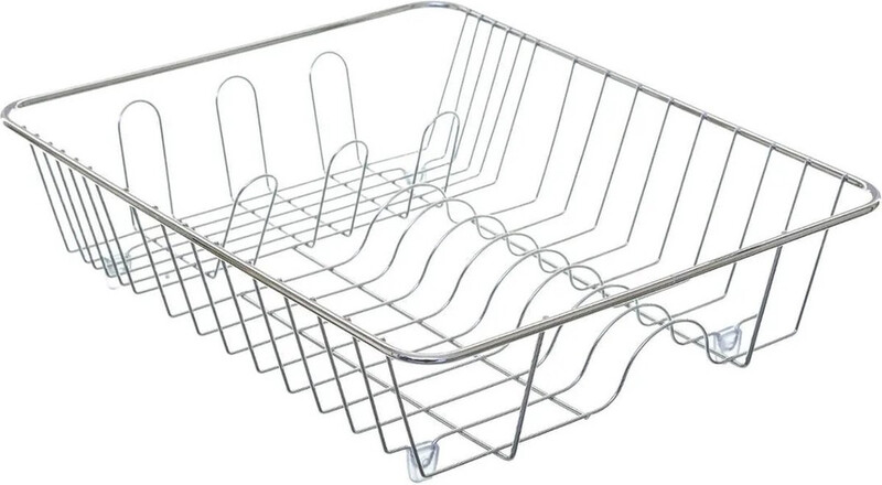 5five Zwarte metalen afwasrek - 39 x 33,5 x 10,5 cm