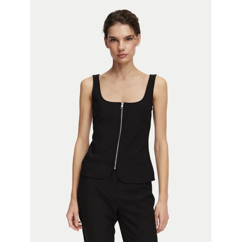 Calvin Klein Top Czarny Regular Fit - Black