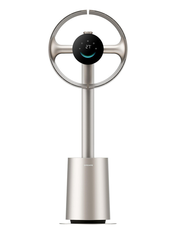 Dreame MF10 Air Bladeless Ventilator, Titan Gold, Dual-GyroWing™ System, 180° Horizontal & 90° vertikal Oszillation, AirBoost™ Technologie, TempSync™ Technologie, Wi-Fi App-Steuerung, Touch-Display, Magnetische Fernbedienung, 55 W