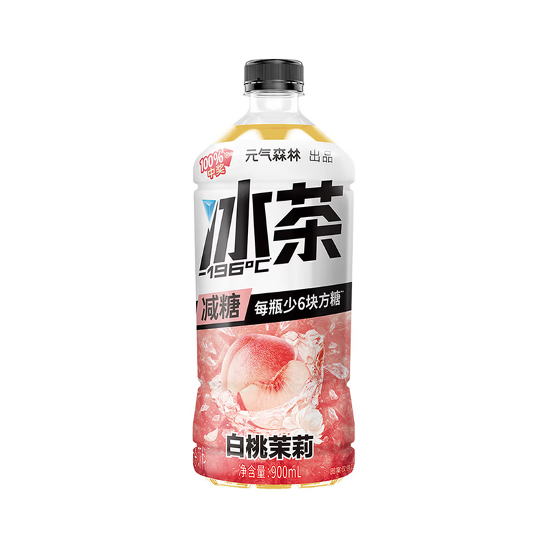 Chi Forest White/Peach 【Cooling】【Hydration】Genki Forest Iced Tea - & Jasmine 900Ml