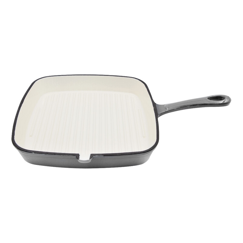 Cast Iron 23.5cm Griddle Pan - Grey