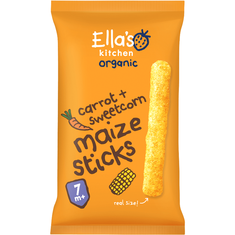 Ella's Kitchen 7+M Wortel + Suikermais Stengels 16 G