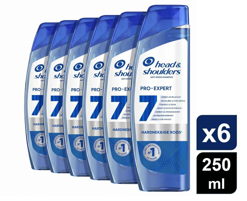 Head & Shoulders Pro-Expert 7 Hardnekkige Roos Antiroos Shampoo 6 x 250 ml (6-Pack)