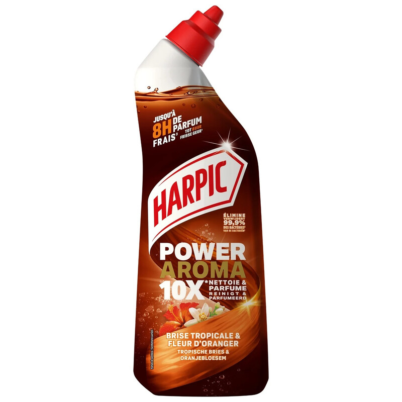 Gel Wc Power Aroma Brise Tropicale & Fleur D'oranger Harpic Le Flacon De 750ml