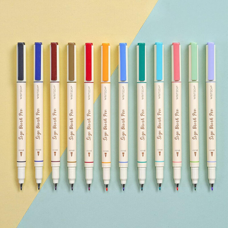 Arts Sign Brush Pen 12 Assorted Multi Colors