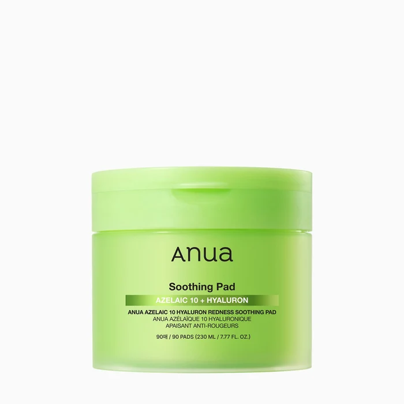 Anua Azelaic 10 Hyaluron beruhigende Pads gegen Rötungen 230 ml (90 Pads)