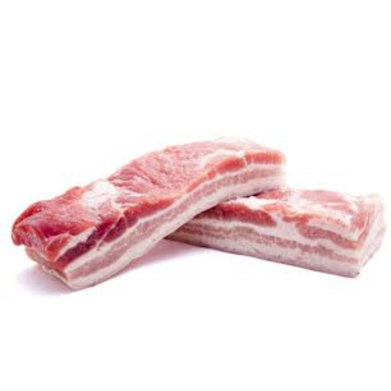 Rind-On Pork Belly Slices – 500g