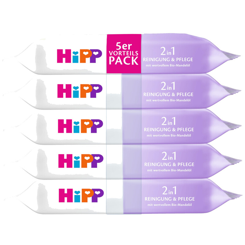 Hipp Baby Feuchttücher Sanfte Pflege 5 x 48 Tücher