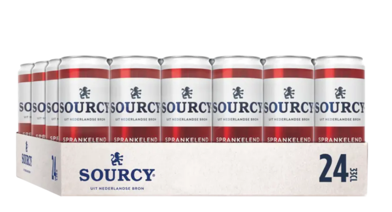 Sourcy rood bruisend mineraalwater - 24 x 330 ml