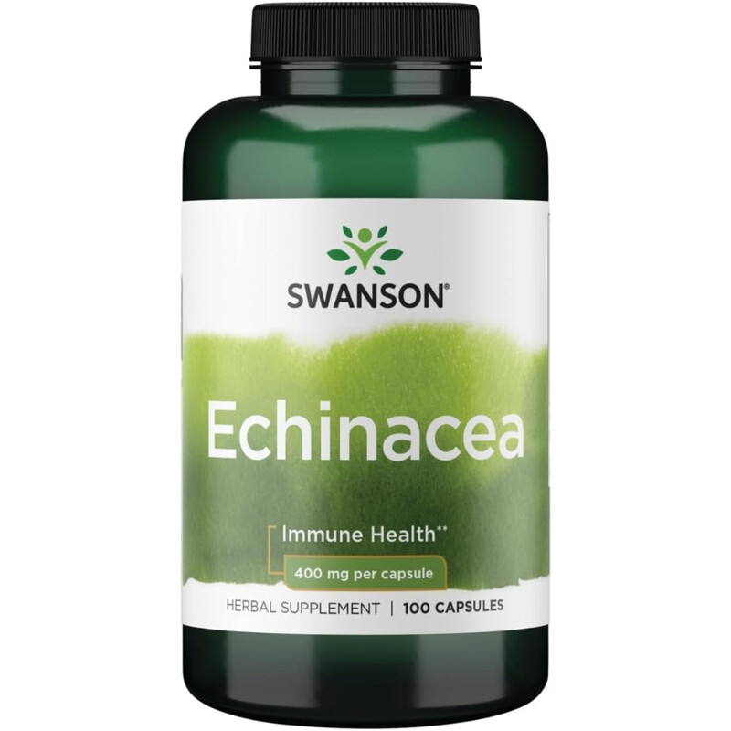 Swanson Echinacea Immune 400mg Capsules - 100 Capsules