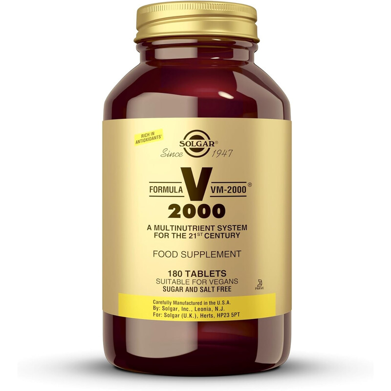 Solgar Formula VM 2000 Multinutrient System for the 21st Century 180 Vegan Tabs