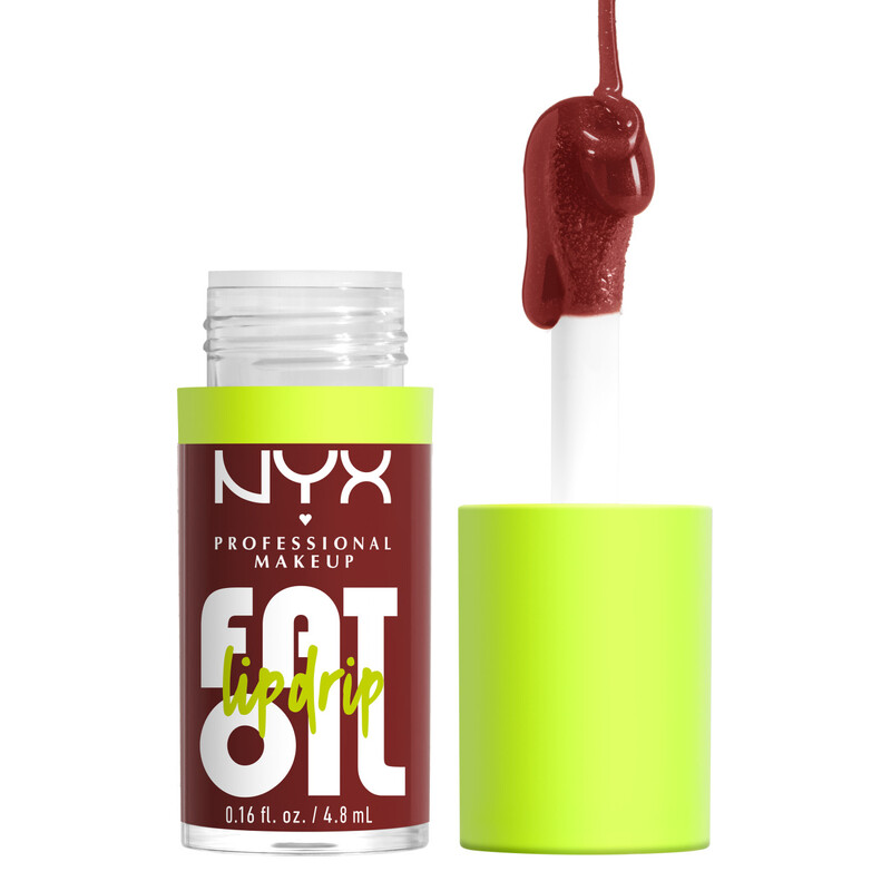 NYX Professional Makeup Fat Oil Lip Drip in Shade Inside Scoop - Hydrating, Glossy, Non-Sticky Lip Gloss for a Shiny Pout