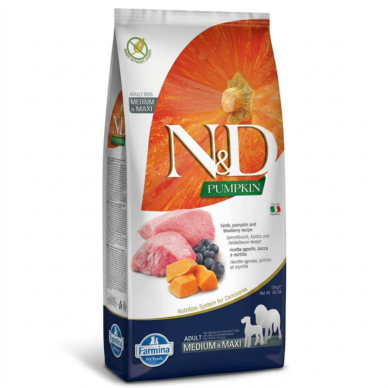 Farmina N&D Pumpkin Serie Lamm Adult Mittelgroßer bis großer Hunde Hundefutter 12 kg