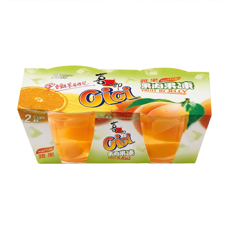 【Refreshing】Strong Assorted Fruit Jelly, 2 Cups, 400g