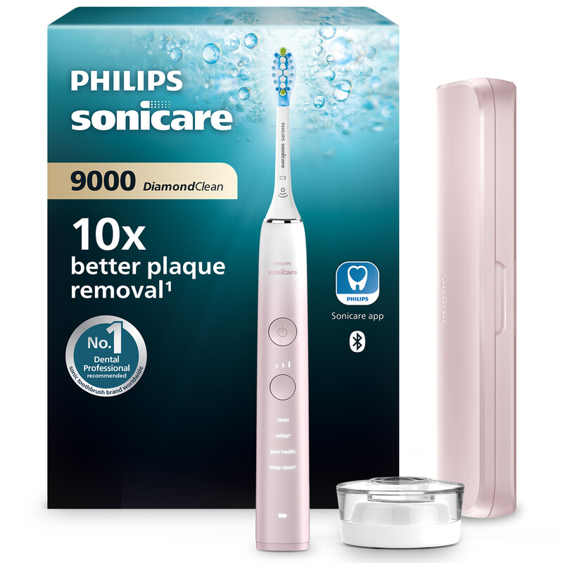 Philips Sonicare Diamondclean 9000 Electric Toothbrush, Pink, Special Edition, Travel Case & App - Hx9911/84 - Image 2