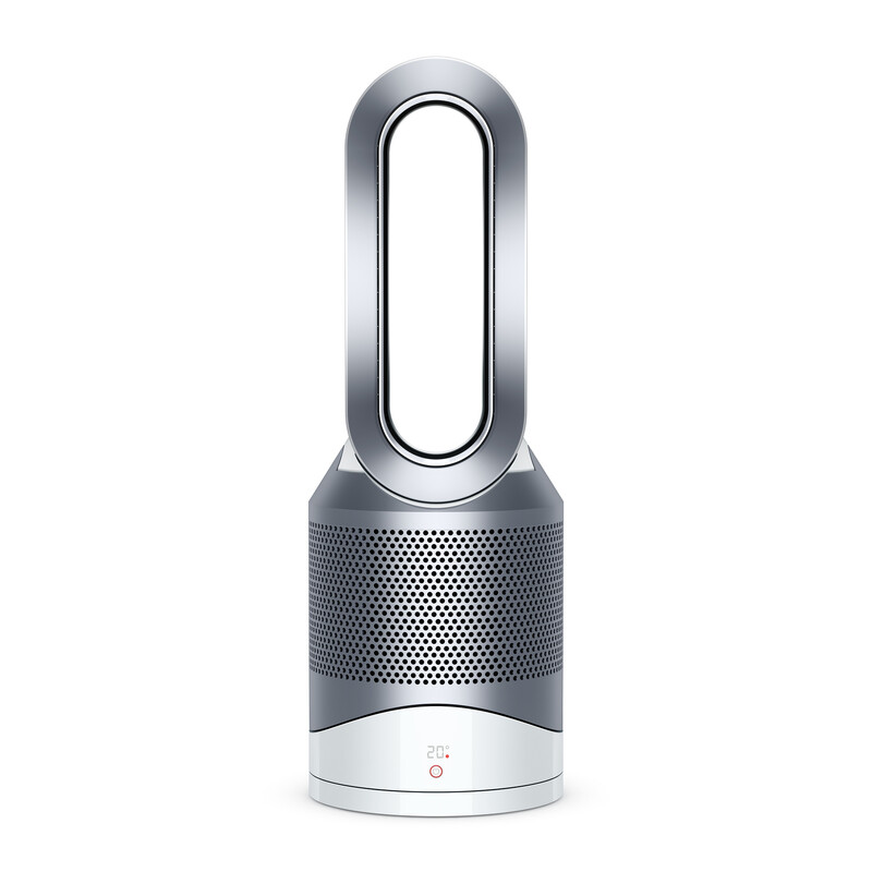 Dyson Pure Hot+Cool™ HP00 Purifying Fan Heater, White/Silver