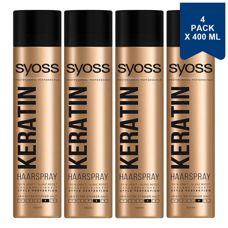 Syoss Haarspray - Keratine 400 ml. (4-Pack)