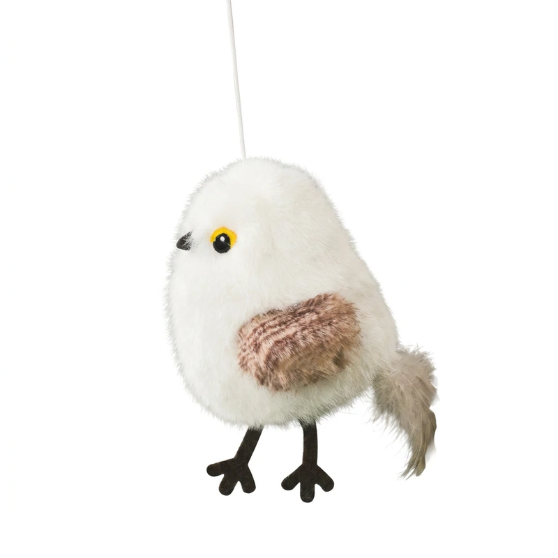 Petgravity Elektroschwinger-Katzenspielzeug Echte Vogelflügel, Simulierter Vogelruf, Wiederaufladbar, Inkl. Katzenminze & Ladekabel, Automatisches Jagdspielzeug
