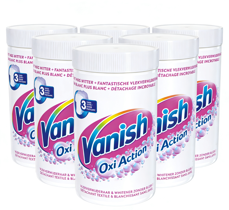 Vanish Oxi Action Poeder - Vlekverwijderaar voor witte was - 1,5 kg x 6