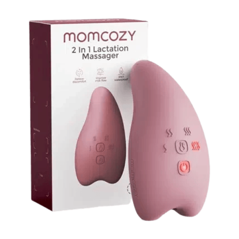 Momcozy Breast Massager - Soft, with Warm Compress & Vibration, Boosts Milk Flow, Relieves Clogged Ducts & Engorgement
