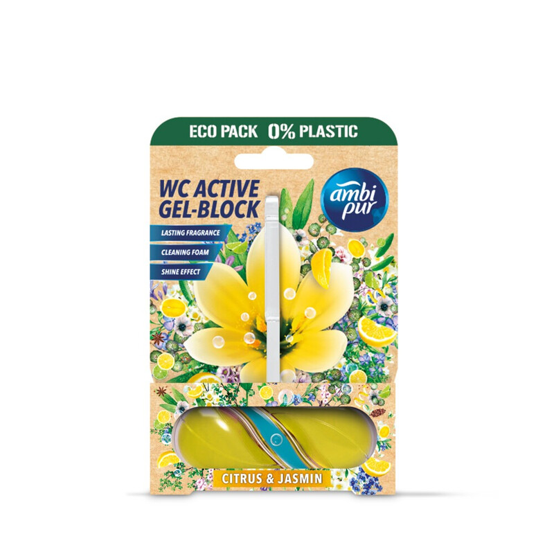 Ambi Pur gel toiletblok citrus & jasmijn startkit 45 g 8 stuks per doos