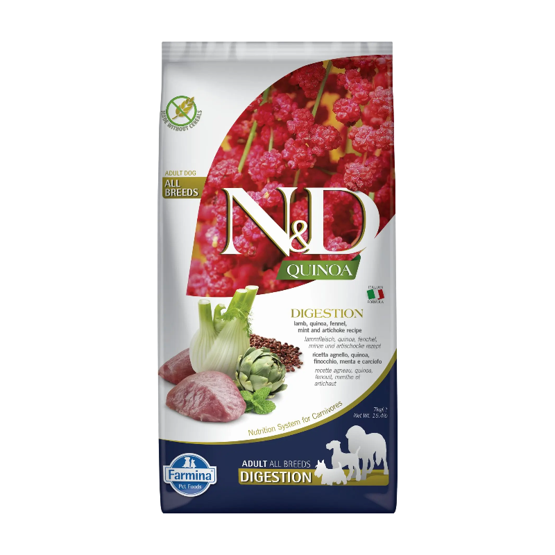 Farmina N&D Quinoa Vertering Hondenvoer voor Volwassen Kleine Rassen Lam 2,5 kg