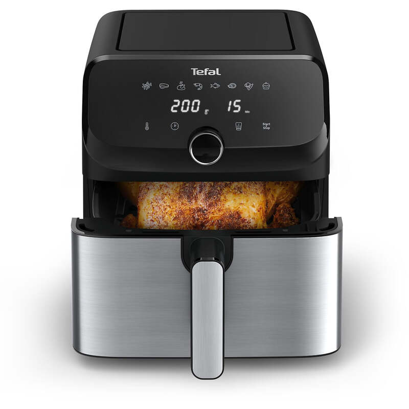 Tefal EY855D Easy Fry Airfryer - 4,2 liter inhoud - 1500 W vermogen - Digitale bediening - 8 kookprogramma's