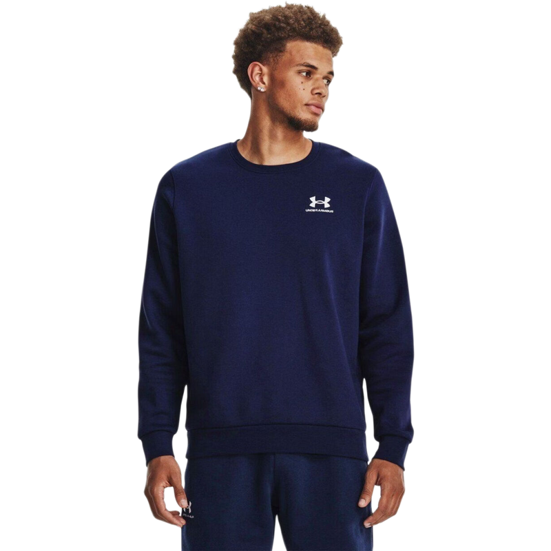 Under Armour Heren Fleece Crew Navy-Wit Icon Fleece Collectie S