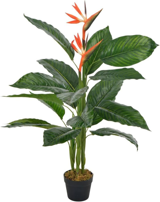 vidaXL Kunstmatige Strelitzia Plant met Pot - 100 cm, Rood