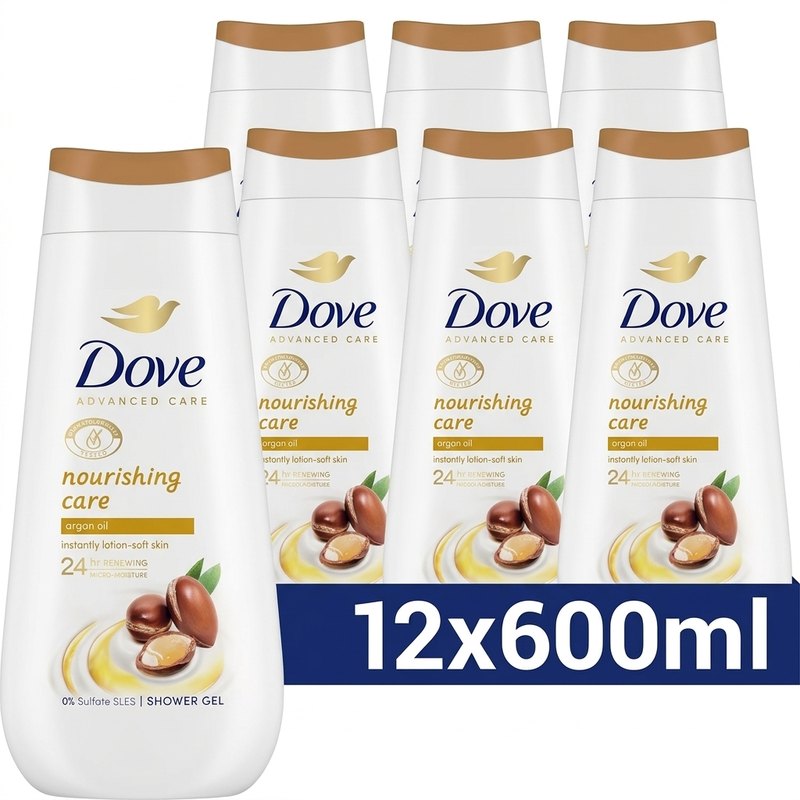 Dove Advanced Care douchegel voedende verzorging 12 x 600 ml