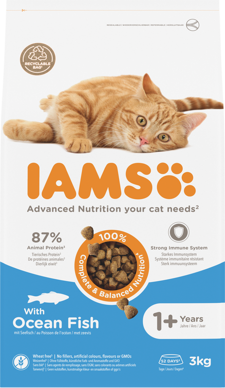 IAMS kattenvoer voor volwassen katten met vis uit de oceaan 3 kg